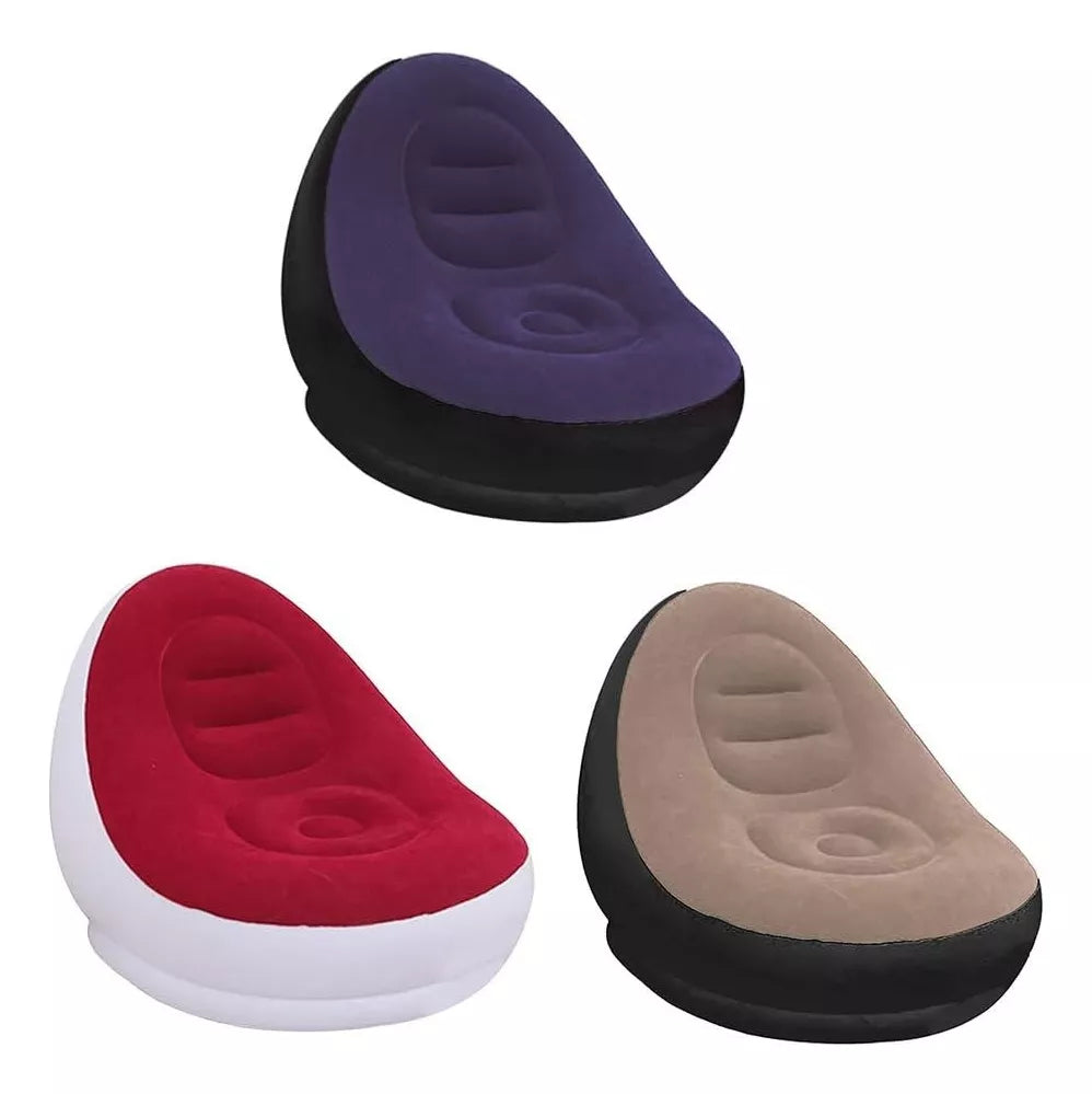 Sillón - Sofá inflable portátil con reposapiés