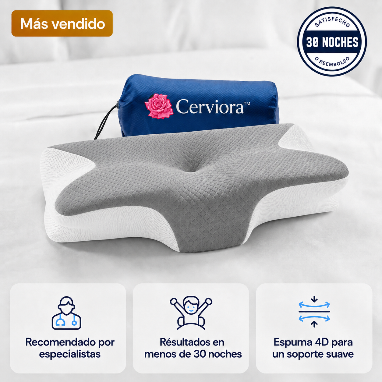 Cerviora™ | Almohada Cervical Ergonómica Original