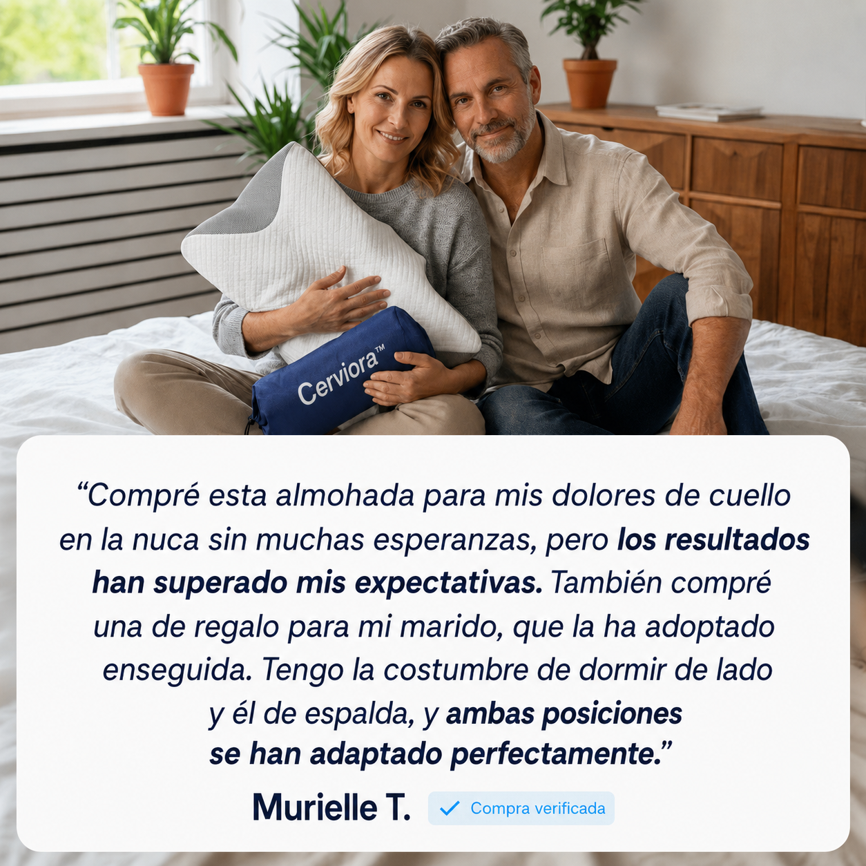 Cerviora™ | Almohada Cervical Ergonómica Original