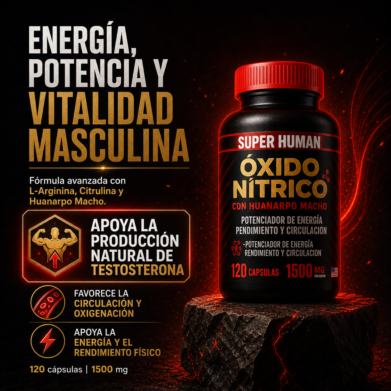 Óxido Nítrico – Cápsulas SuperHuman