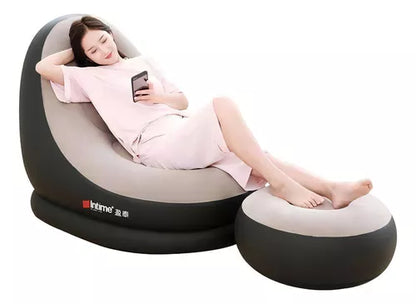Sillón - Sofá inflable portátil con reposapiés