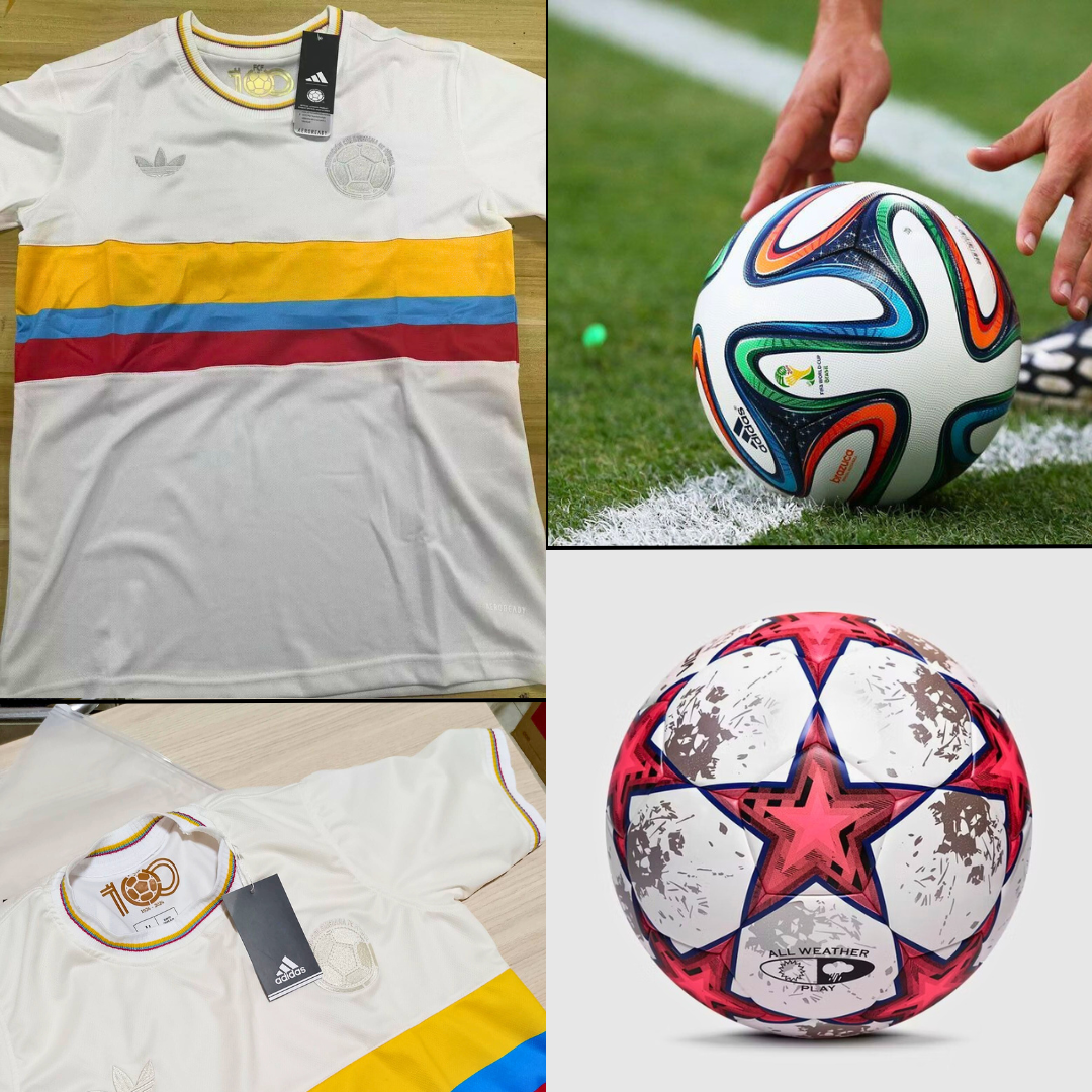 Camiseta selección Colombia aniversario 100 años + BALON FUTBOL PREMIUM #5