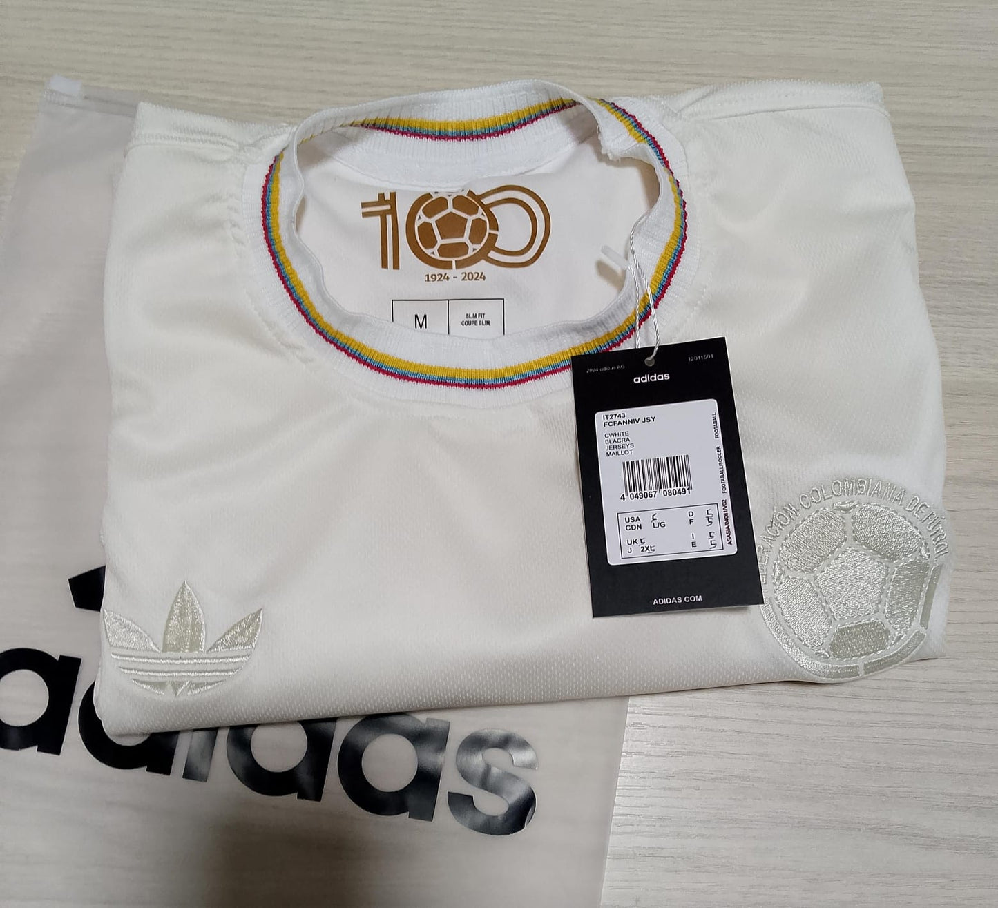 Camiseta selección Colombia aniversario 100 años + BALON FUTBOL PREMIUM #5